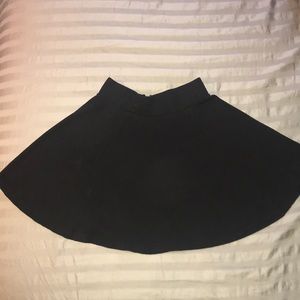 Black flare skirt